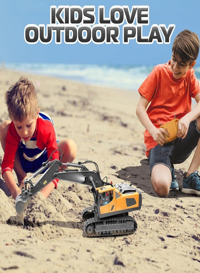 Junona RC Excavator/Bulldozer 1/20 Scale 2.4GHz 11Channel RC Construction Truck Engineering Vehicles Educational Toys for Kids with Light Music - Multicolor - Image 3
